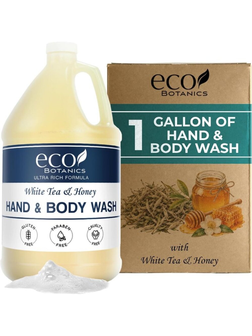 1 Gallon Eco-Friendly Hand & Body Wash Refill for Hotel Dispensers, Bulk Size